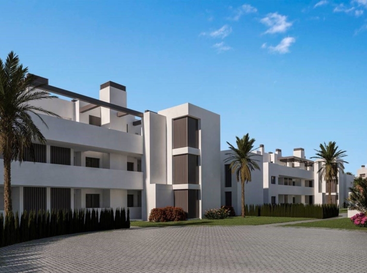 Illustrative apartment building exterior in La Alcaidesa