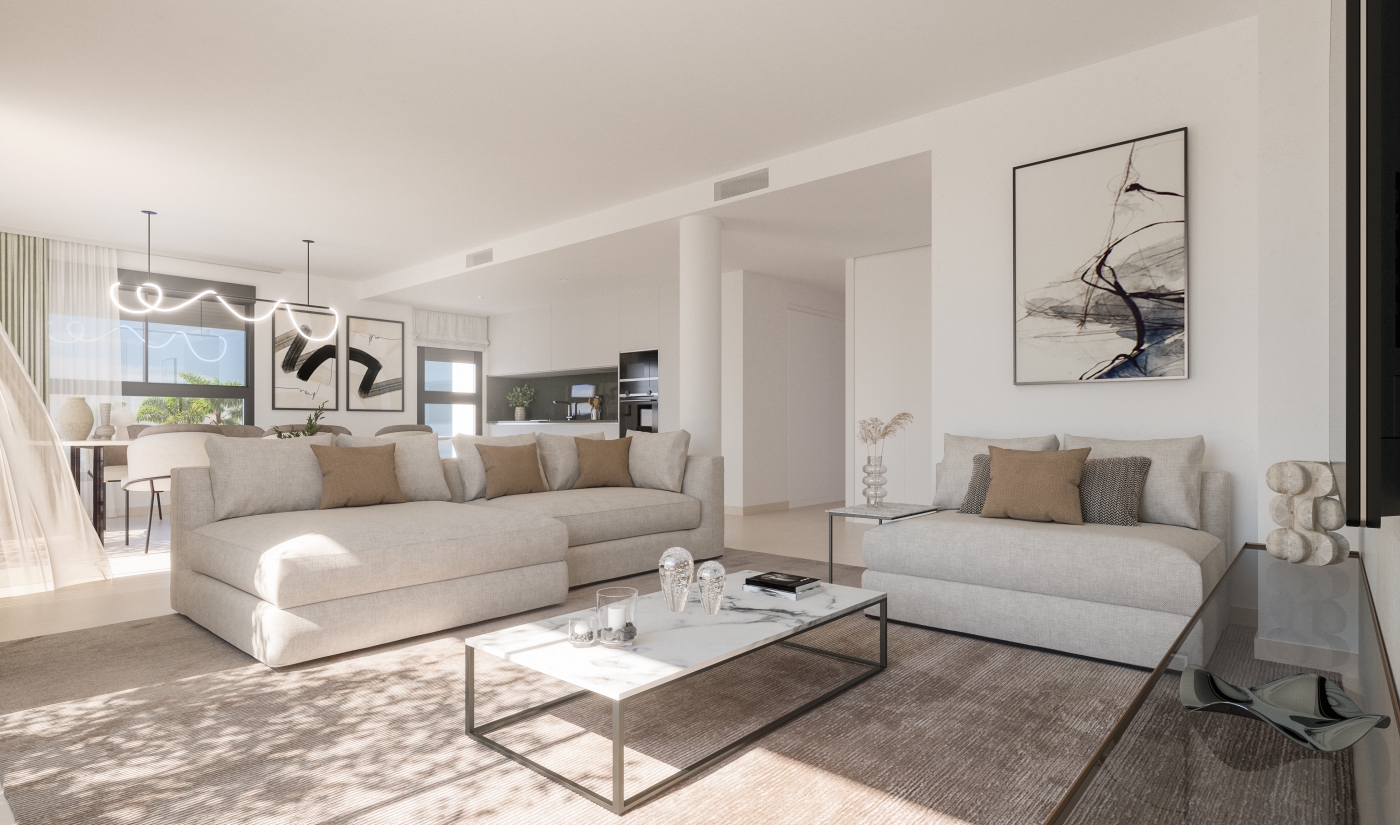 Illustrative apartment living room