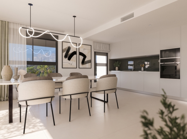 Illustrative kitchen and dining area