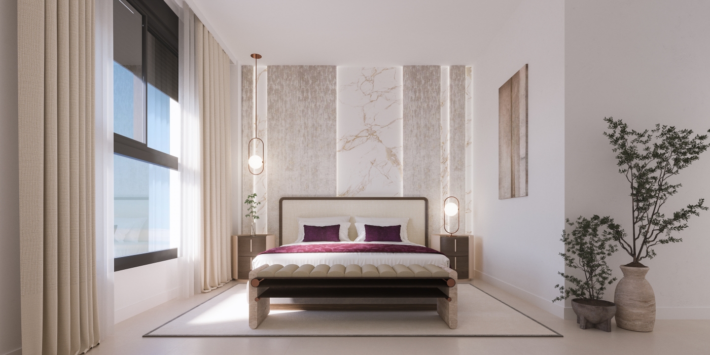 Illustrative bedroom interior