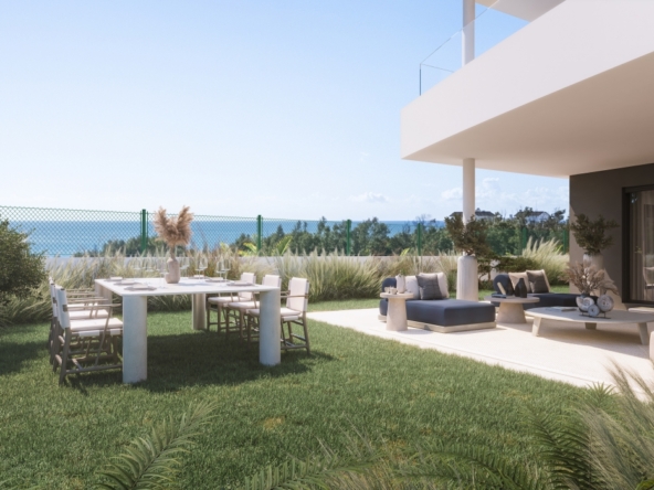 Illustrative garden apartment and outdoor space