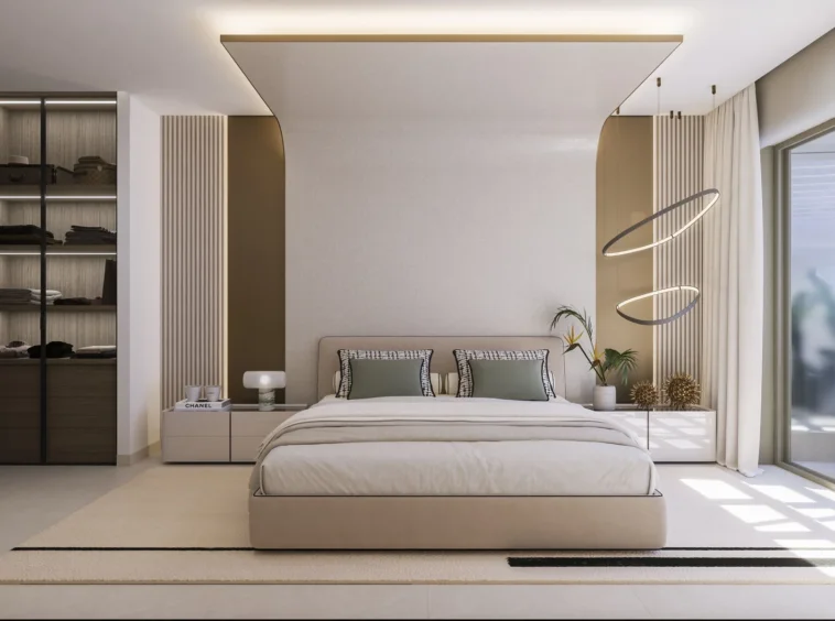 Illustrative bedroom and dressing area in Benahavis