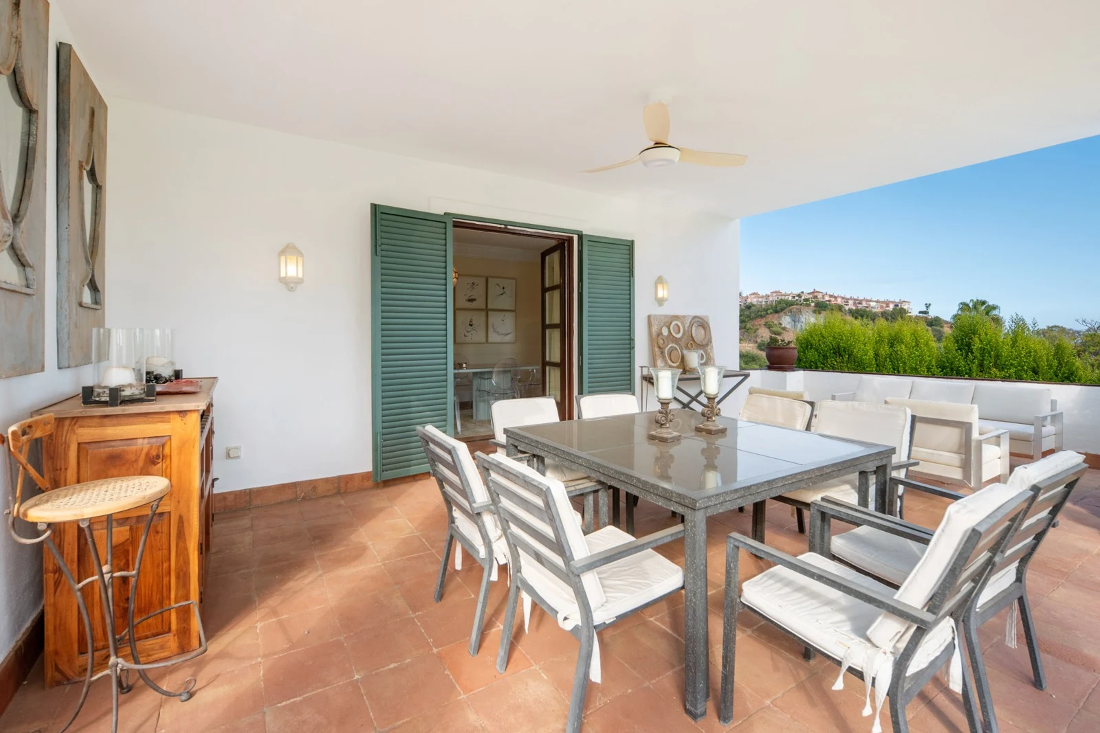 Open terrace with outdoor dining space