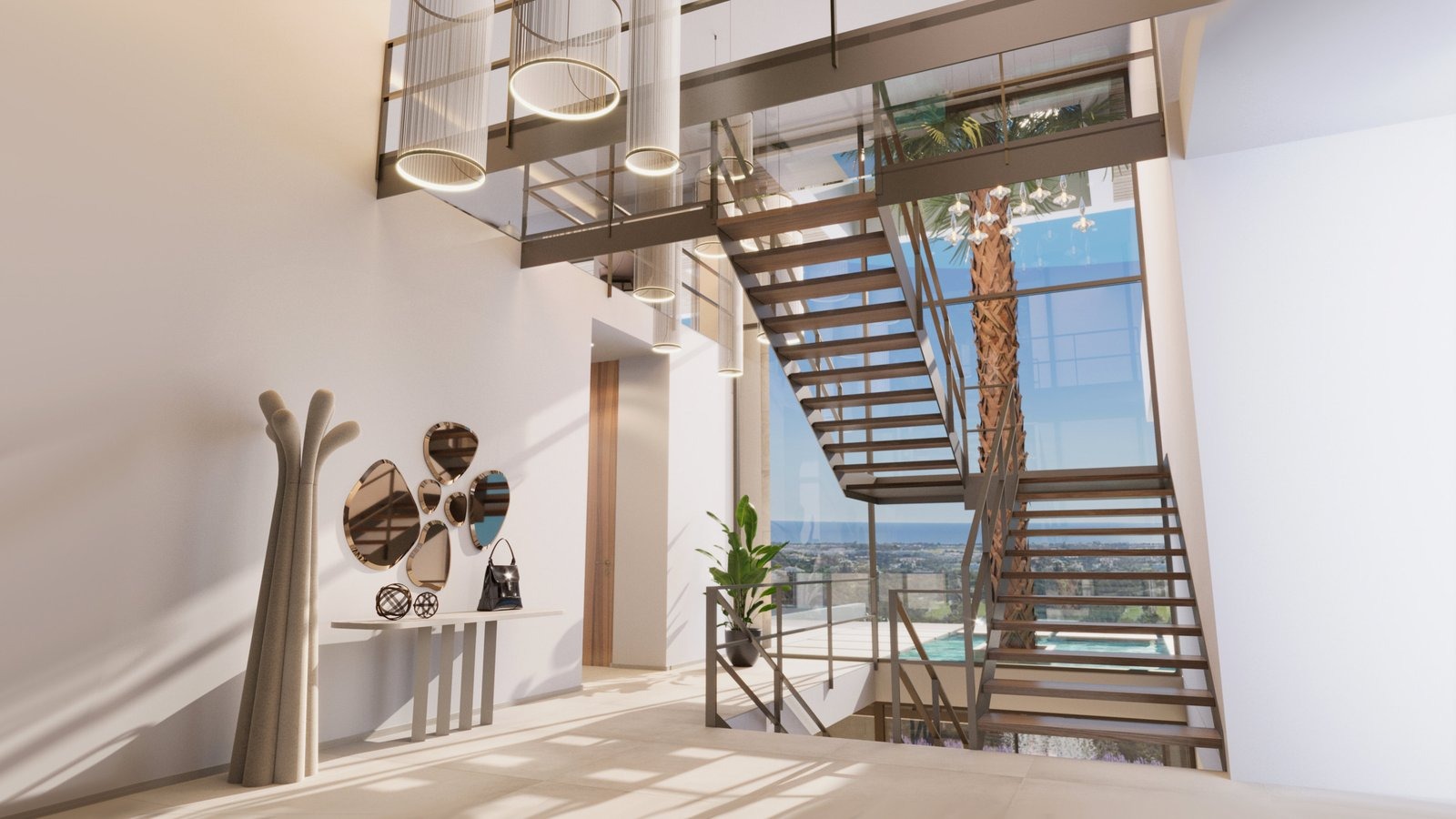 Illustrative entrance and staircase