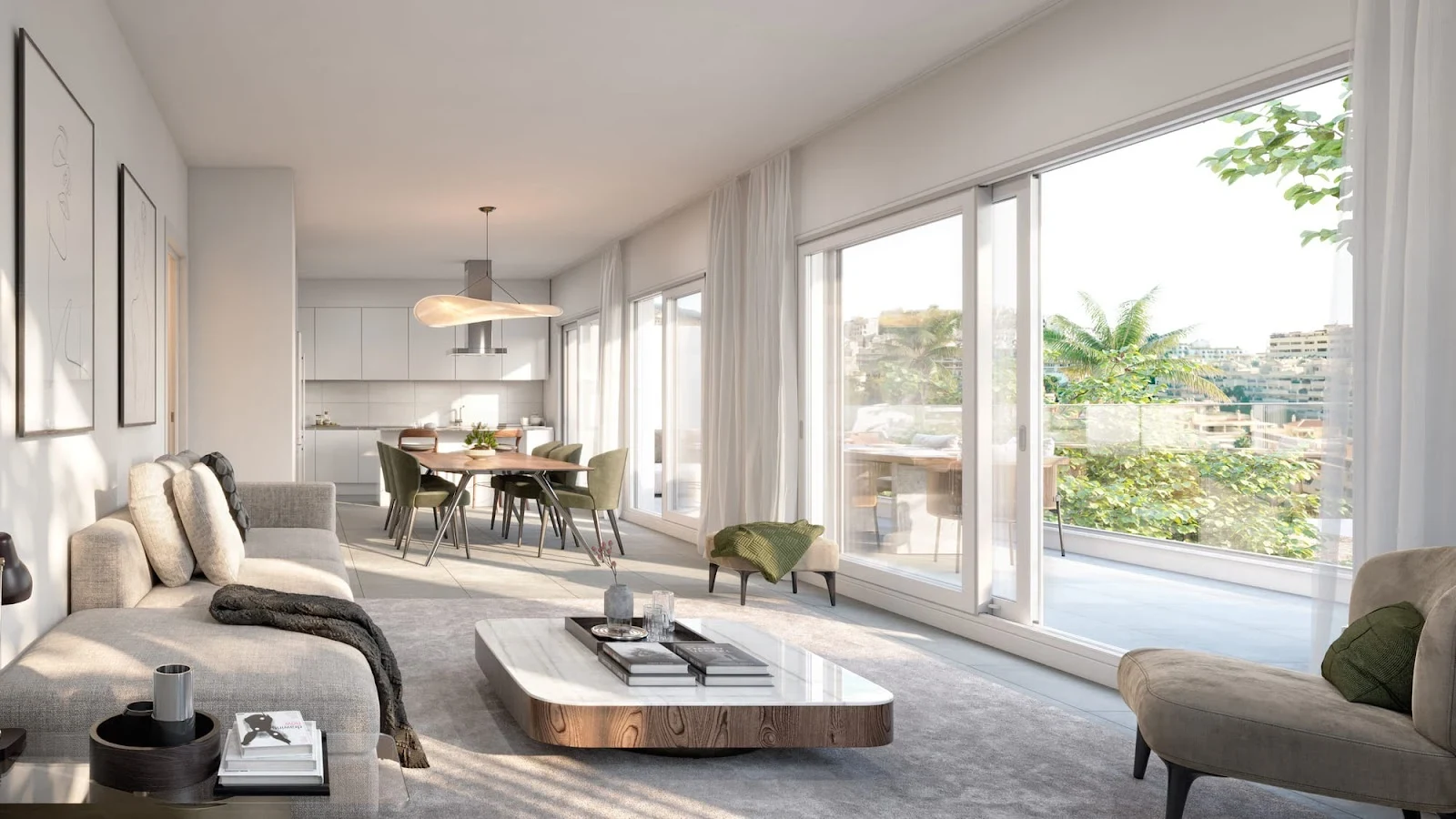 Illustrative living room with terrace access in Benalmadena