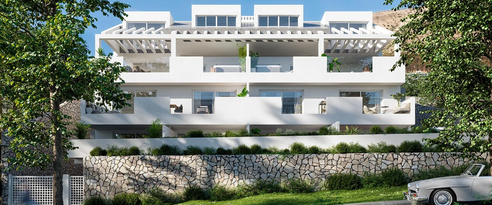 Contemporary residential building in Benalmadena — illustration