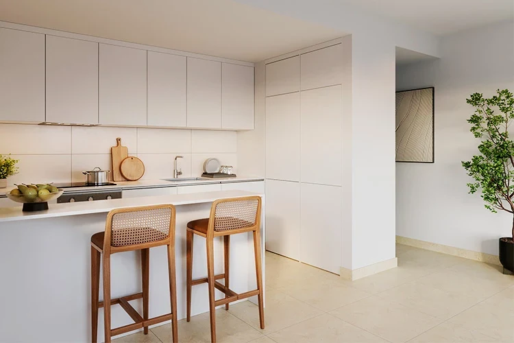 Illustrative fitted kitchen