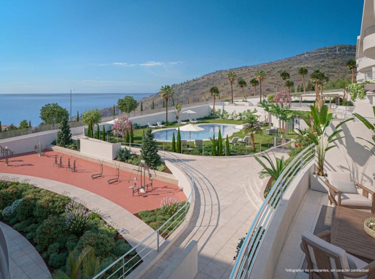 Illustration of the communal outdoor leisure area