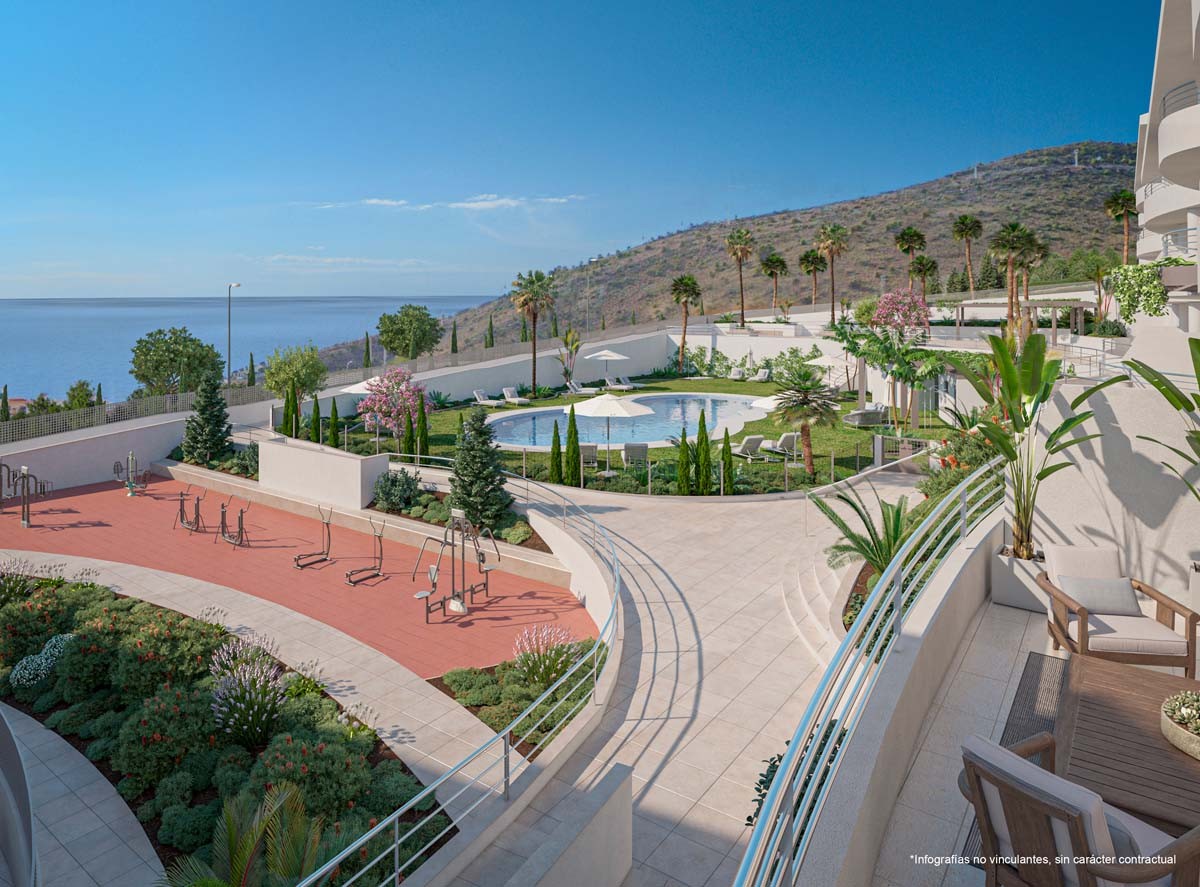 Illustration of the communal outdoor leisure area