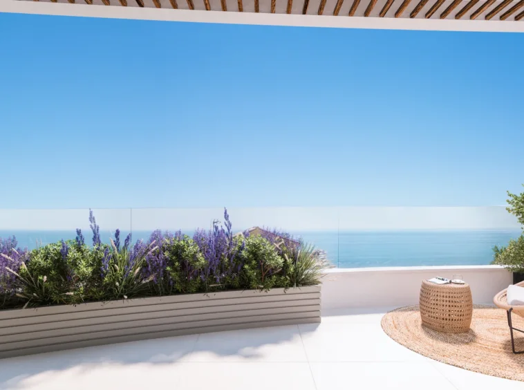 Illustrative sea-view terrace near Benalmadena marina