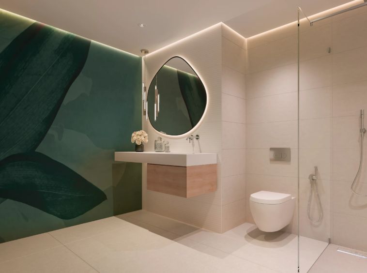 Illustrative bathroom interior in a Benalmadena coastal development