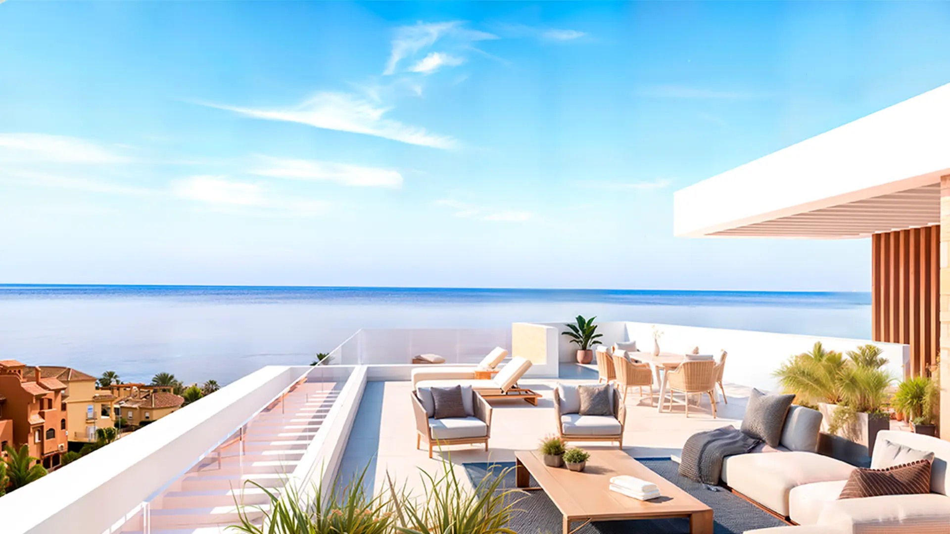 Illustrative sea-view terrace in Buenas Noches, Estepona