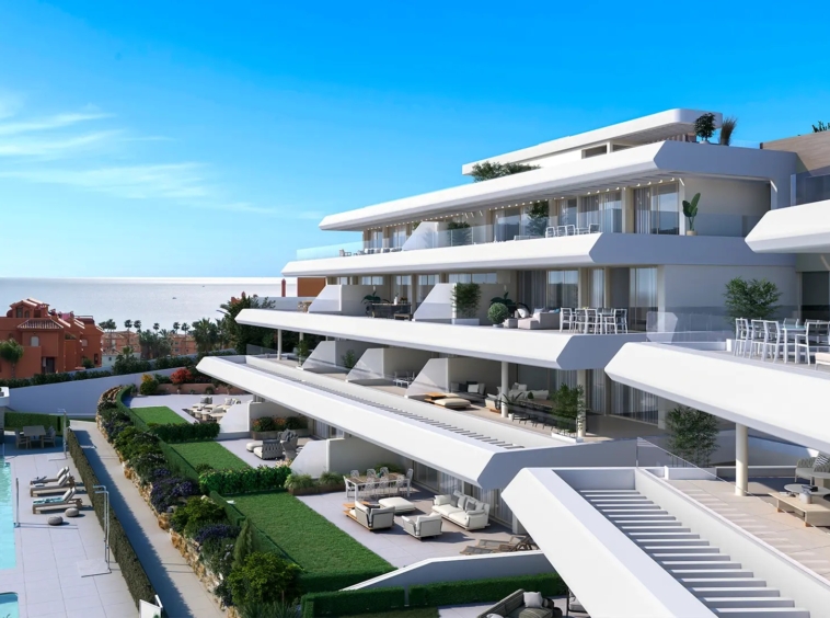 Illustrative exterior of terraced apartments in Buenas Noches
