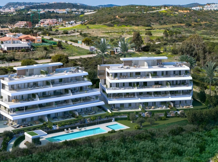 Illustrative aerial view of a residential development in Buenas Noches