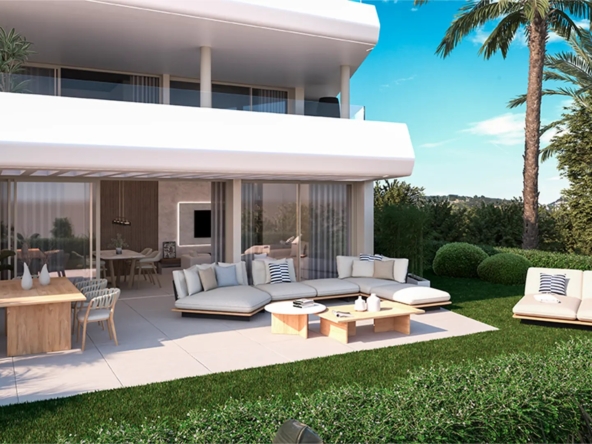 Illustrative garden terrace in Buenas Noches, Estepona