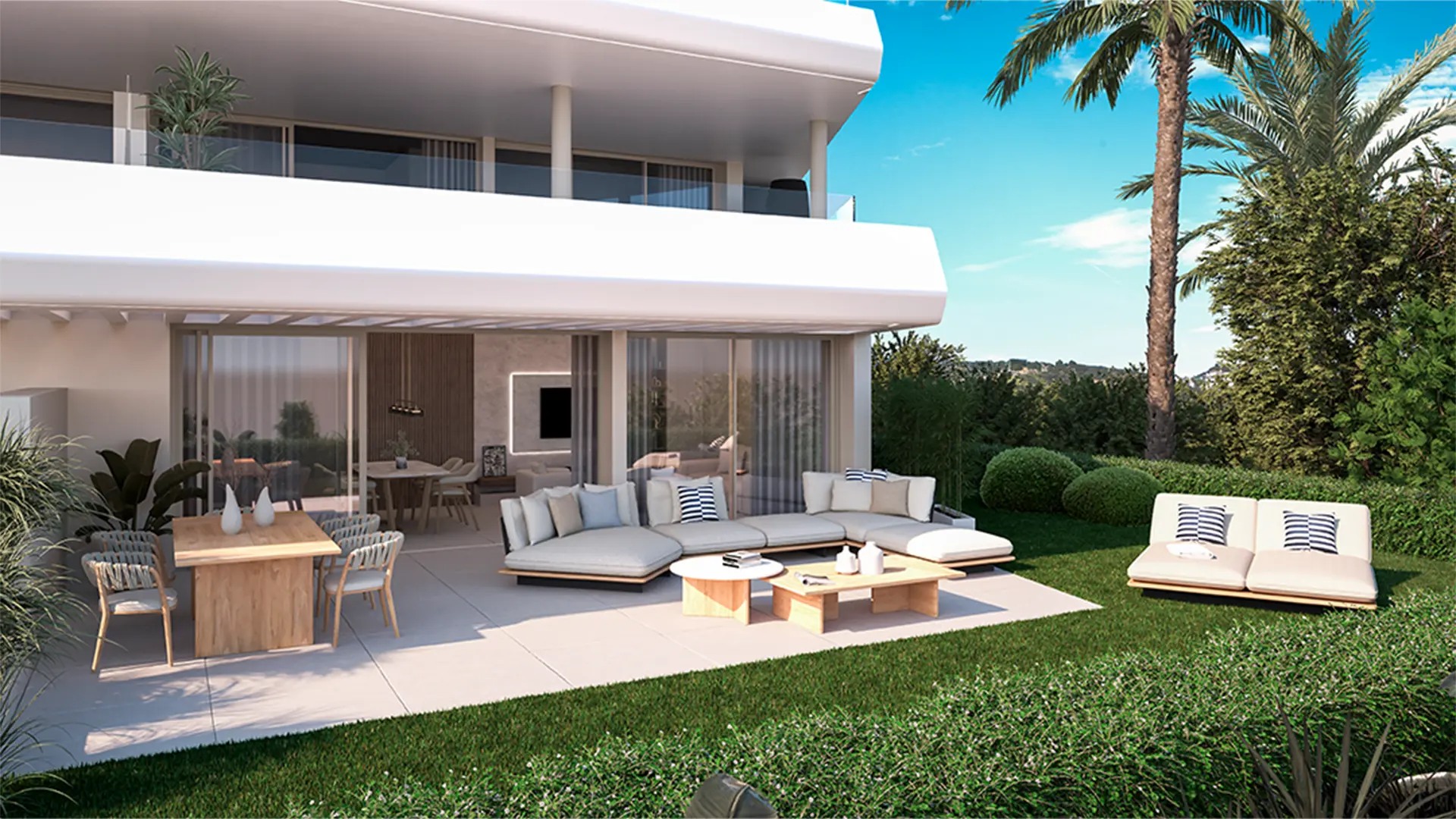 Illustrative garden terrace in Buenas Noches, Estepona