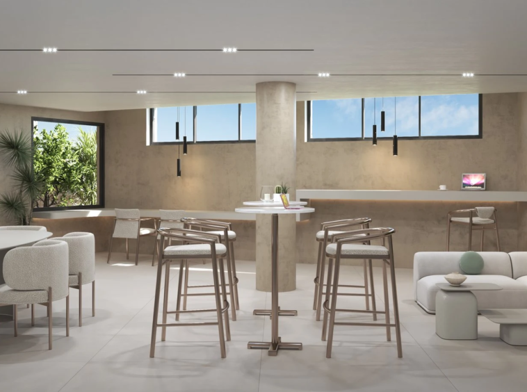 Visualisation of the shared coworking room