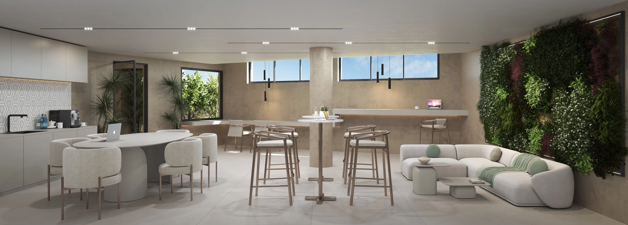 Visualisation of the shared coworking room