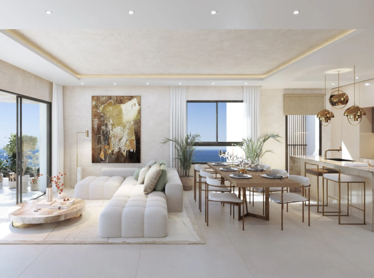 Representative visualisation of an open living room