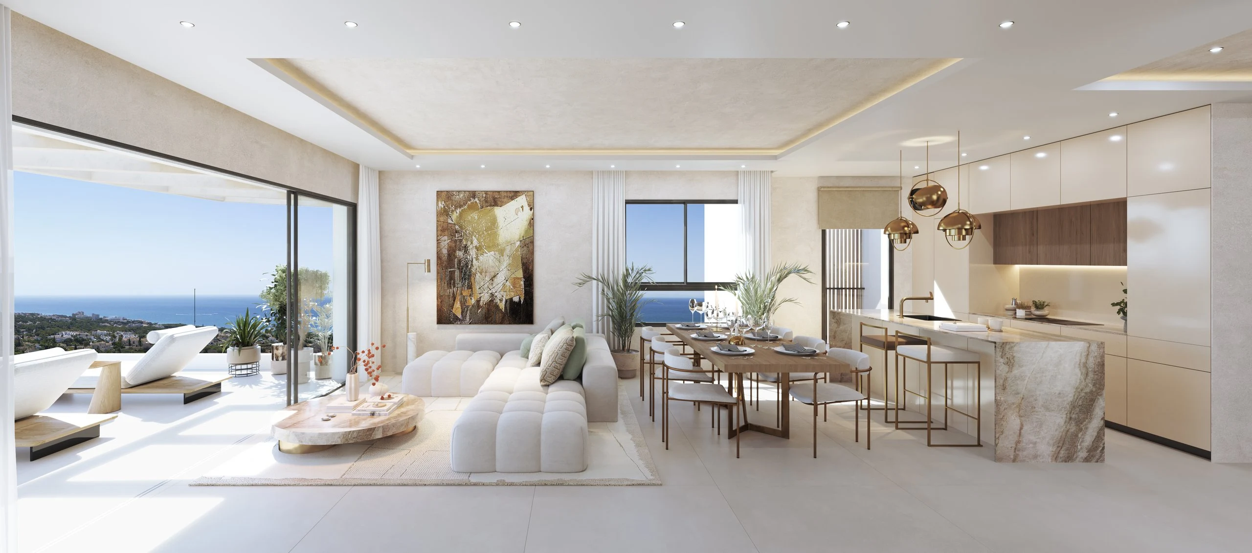 Representative visualisation of an open living room