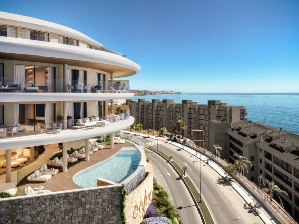 Architectural illustration of sea-facing apartments in Carvajal
