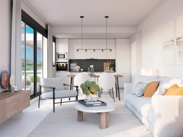 Illustrative open-plan living room and dining area