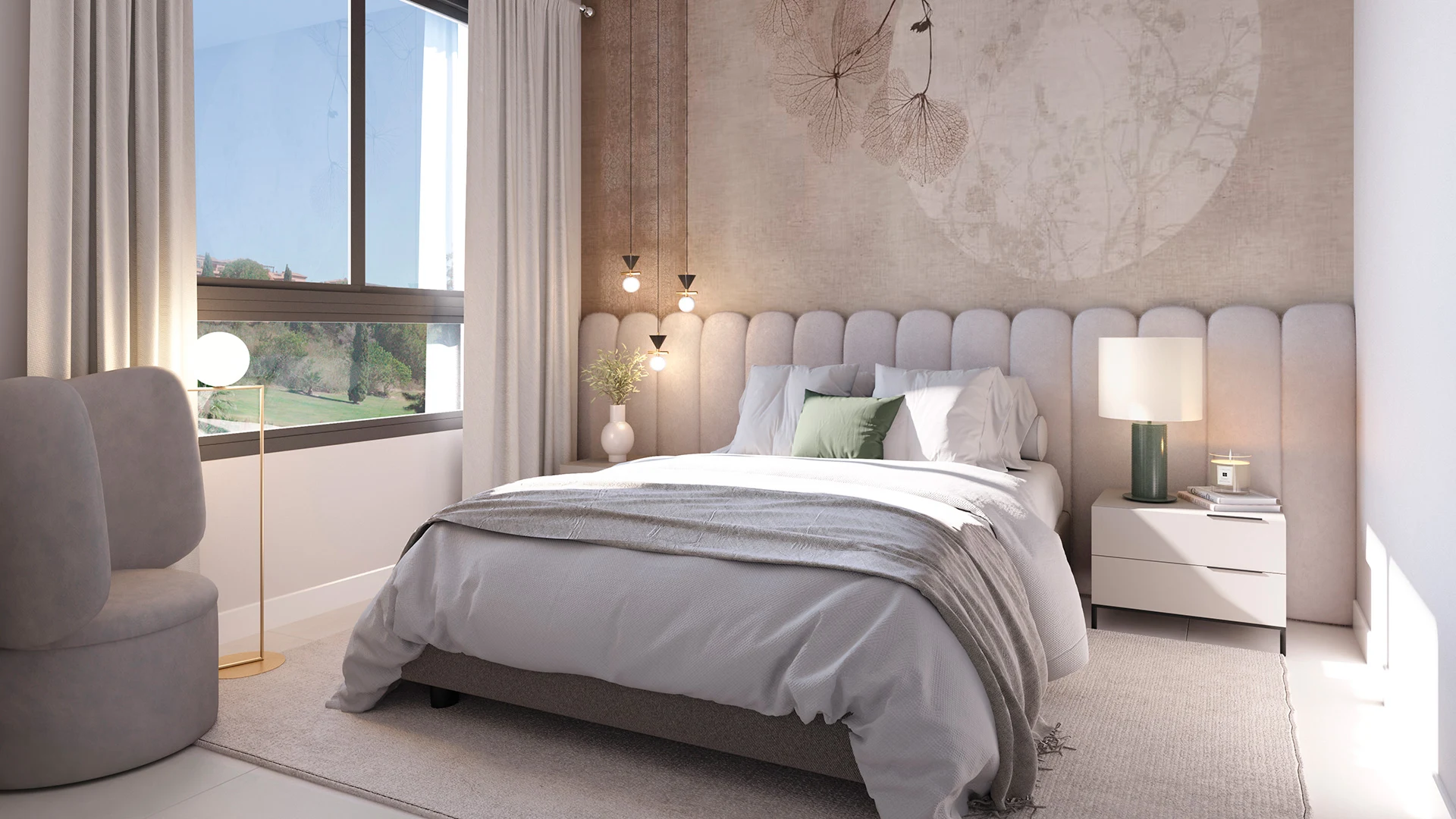 Illustrative contemporary bedroom