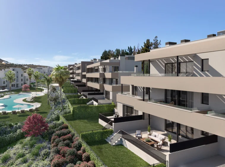 Illustrative contemporary residential buildings in Casares Costa