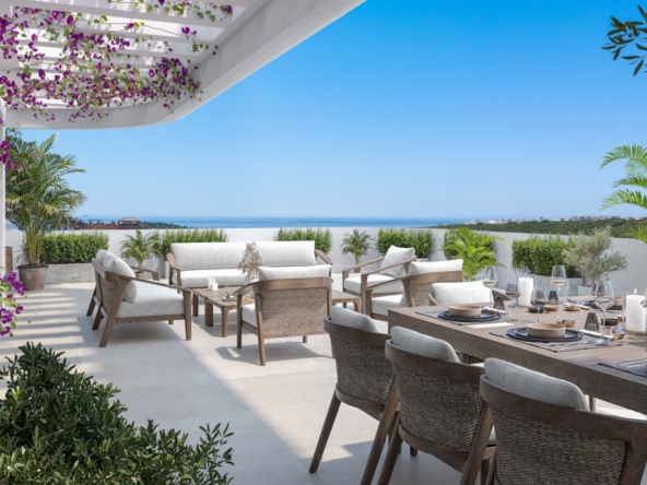 Illustrative spacious apartment terrace