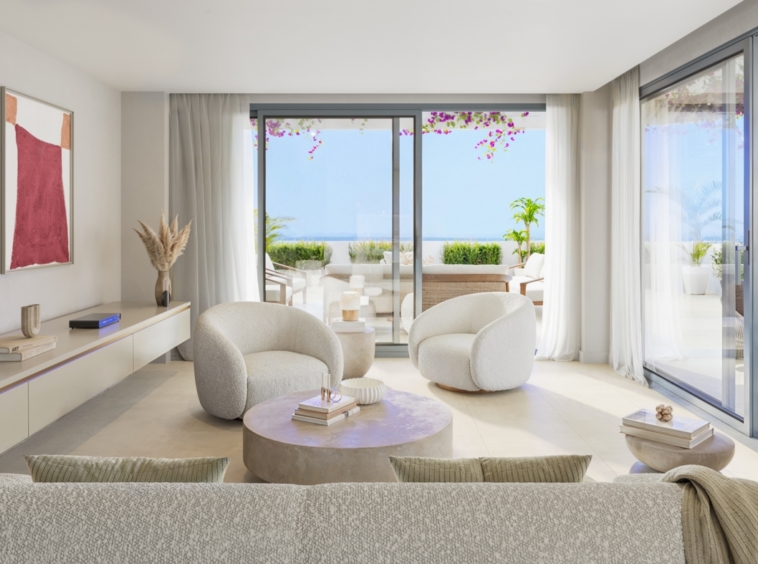 Illustrative living and dining area