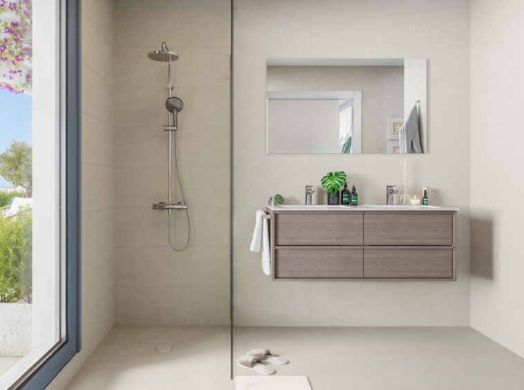 Illustrative bathroom with shower