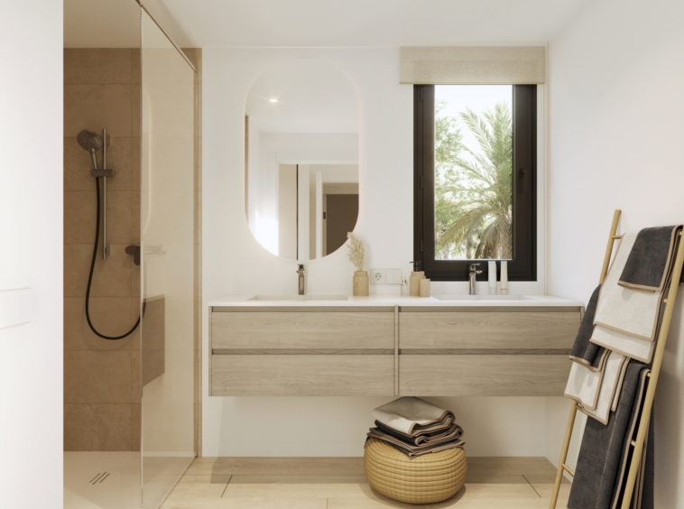 Illustrative bathroom with shower