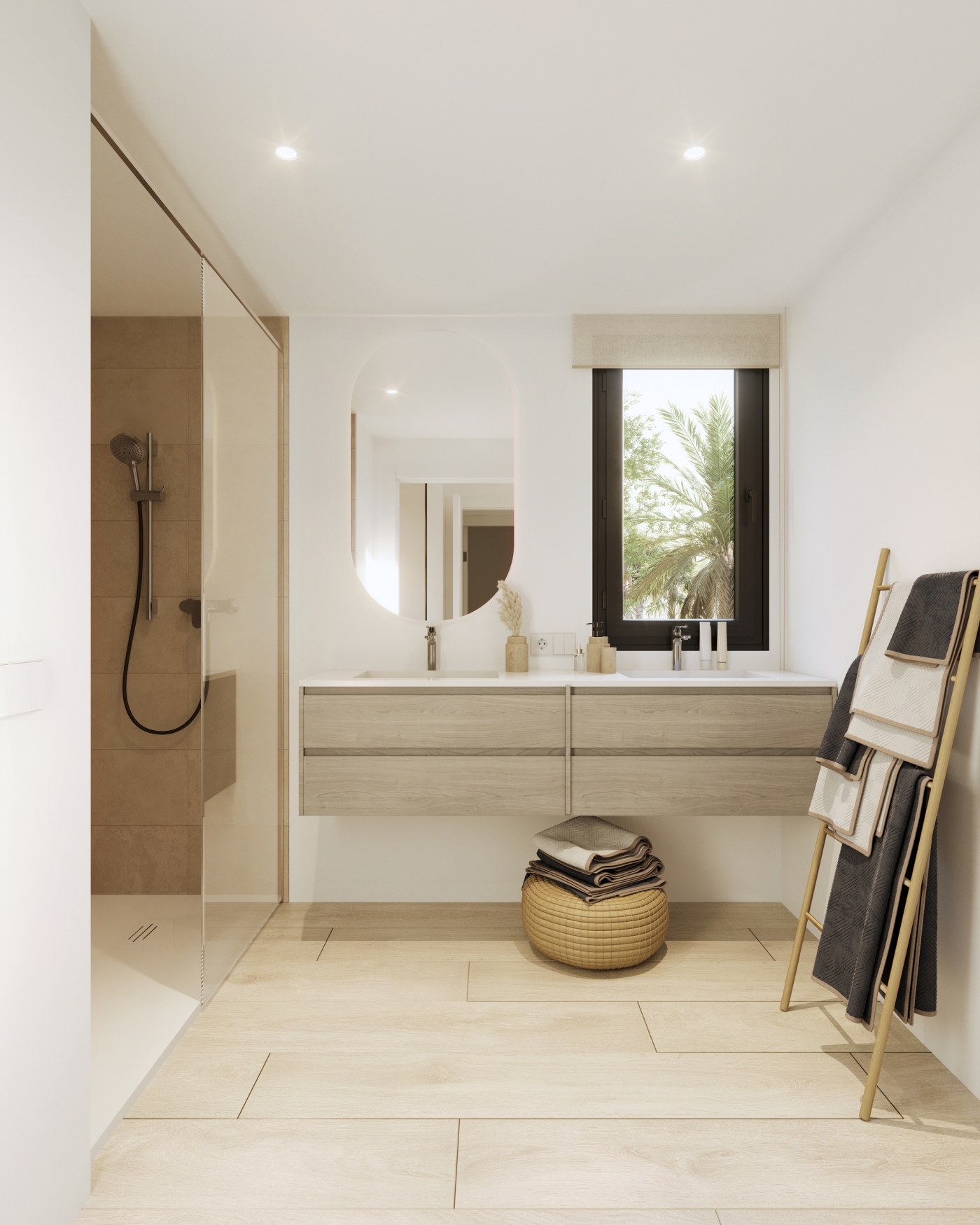 Illustrative bathroom with shower