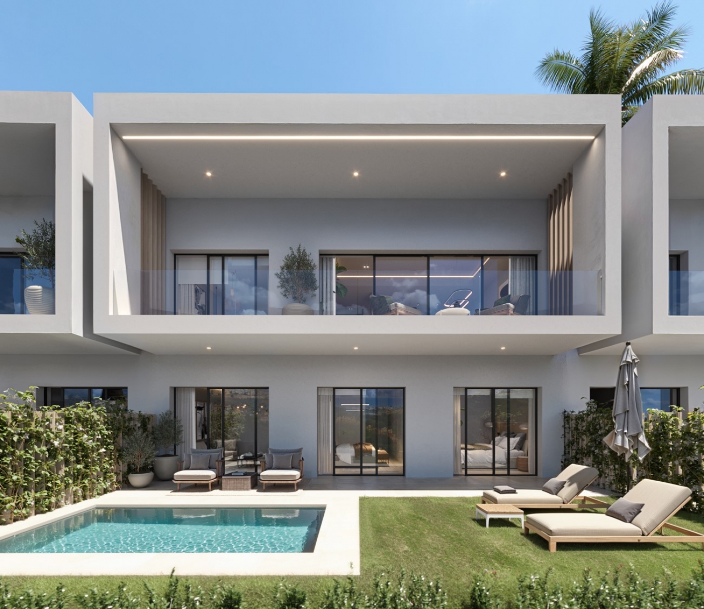 Illustrative attached house and private pool in Casares Costa