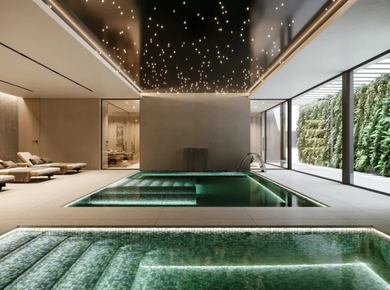 Illustrative indoor spa pools in Casares