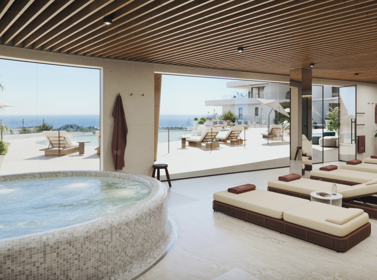 Communal indoor spa and relaxation area