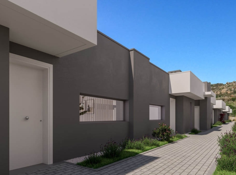 Illustration of the pedestrian access to the townhouses
