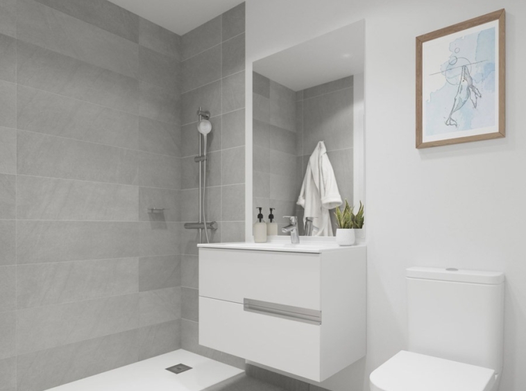 Illustration of a contemporary bathroom