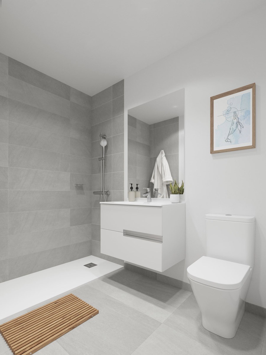 Illustration of a contemporary bathroom