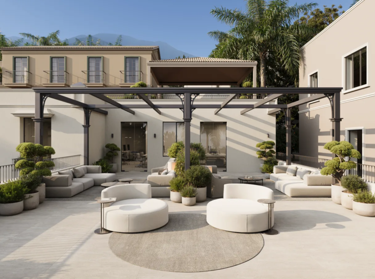 Illustrative terrace seating at a commercial property in Benahavis