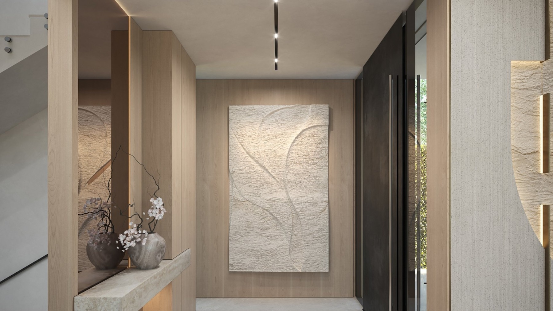 Illustrated entrance hallway
