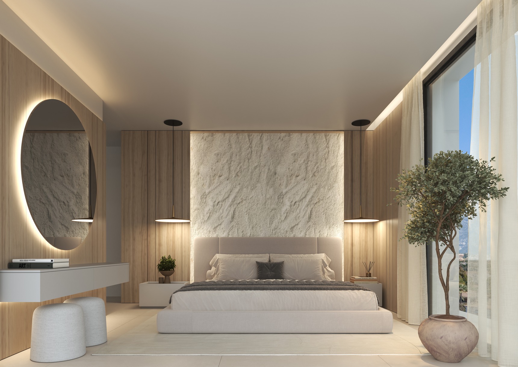 Illustrated principal bedroom