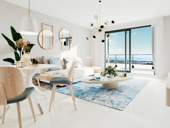 Illustrative living and dining room