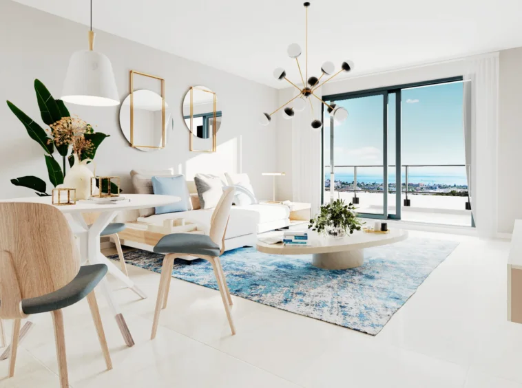 Illustrative living and dining room