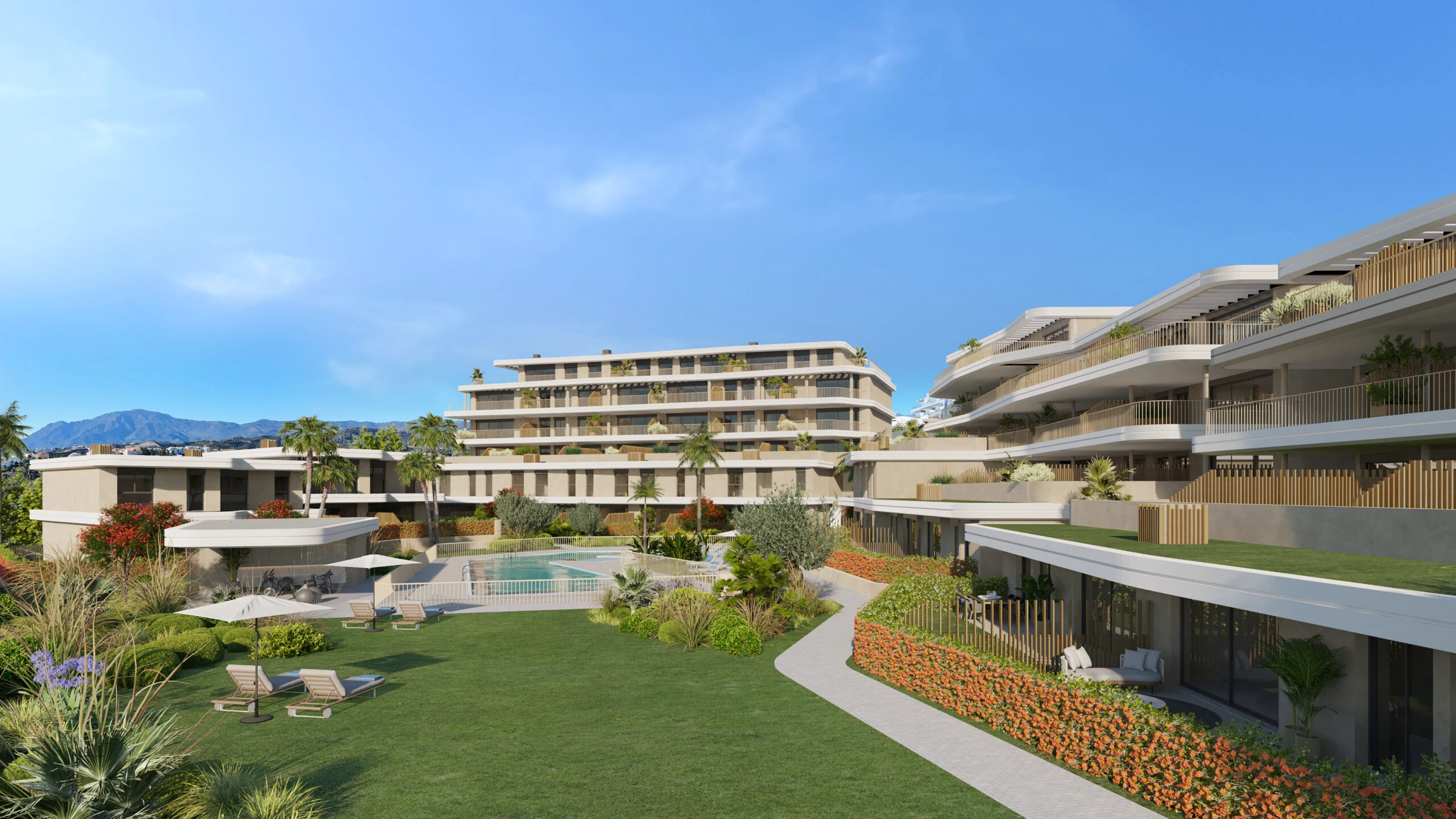 Landscaped communal gardens in Cancelada