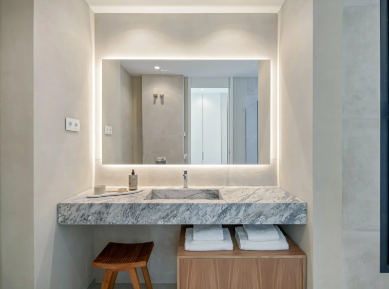 Bathroom with walk-in shower