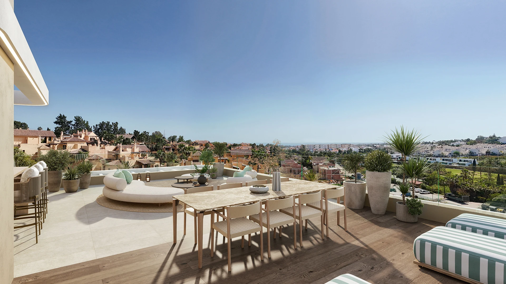Illustrative sun terrace in El Campanario