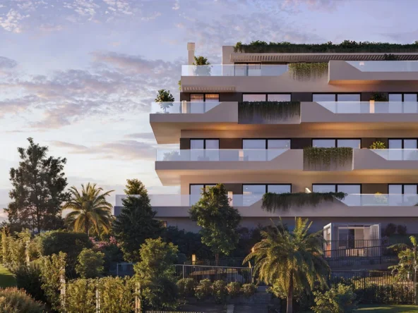 Architectural visualisation of the apartment building in El Chaparral, Mijas