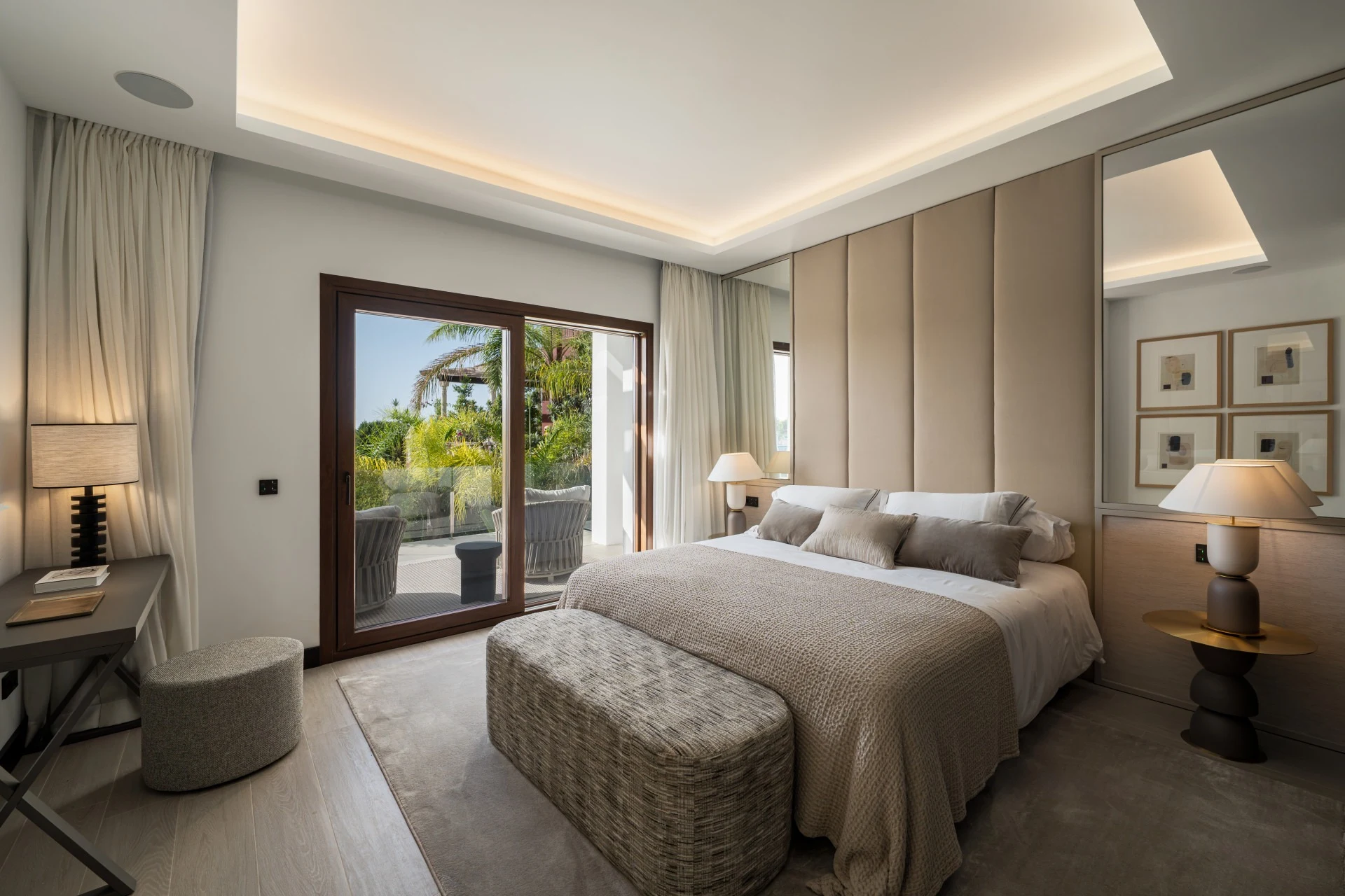 Guest suite overlooking the garden