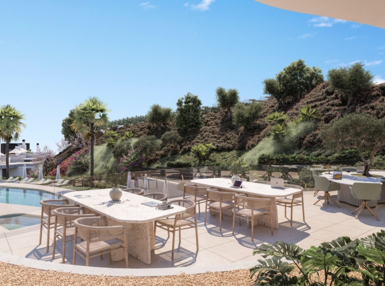 Representative shared pool terrace
